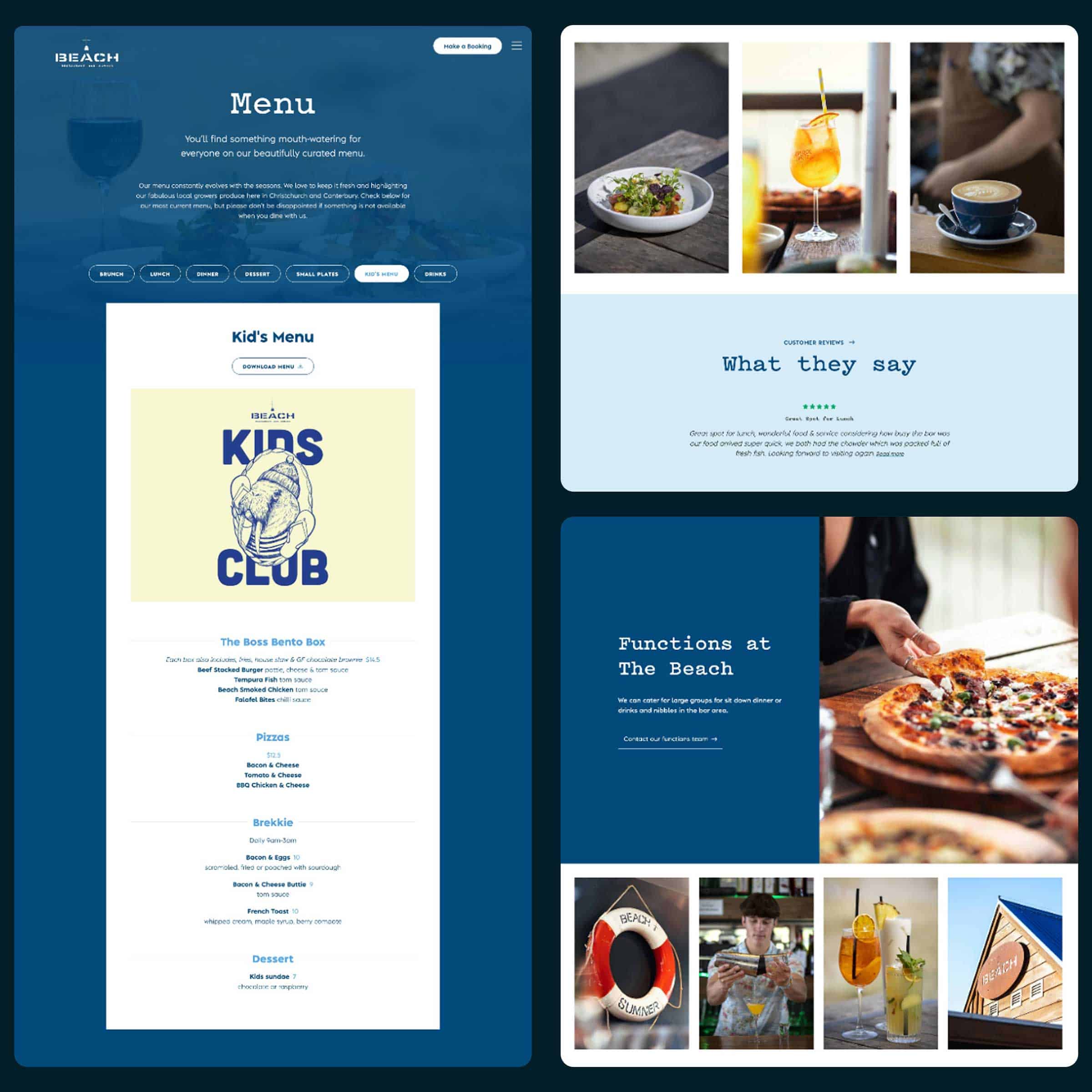 Beach-menu Beach-menu